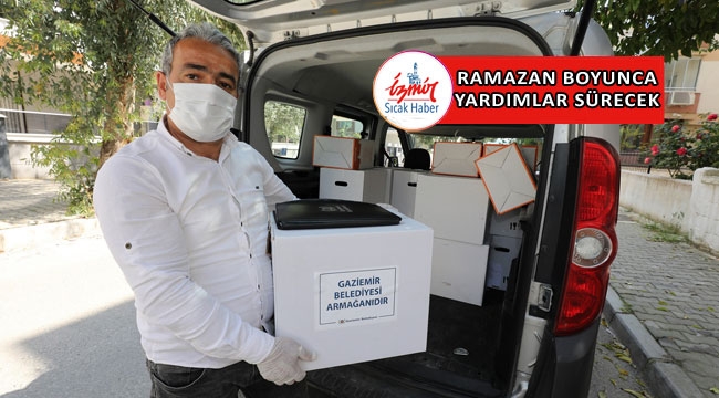 Gaziemir'de 1200 aileye gıda yardımı yapıldı