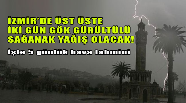 İzmirliler dikkat, yağmur geliyor