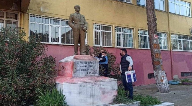 Atatürk heykeline çirkin saldırıda yeni gelişme