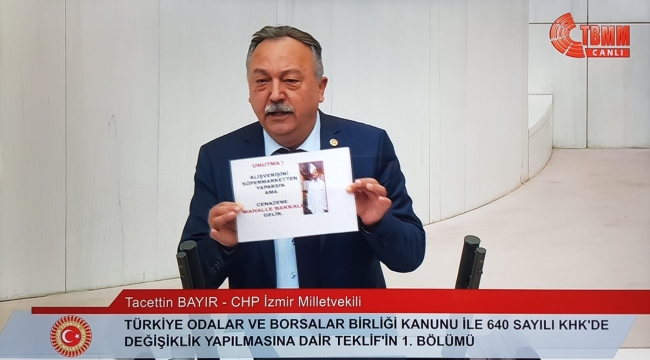 CHP'li Tacettin Bayır'dan 'Erdal Bakkal' göndermesi