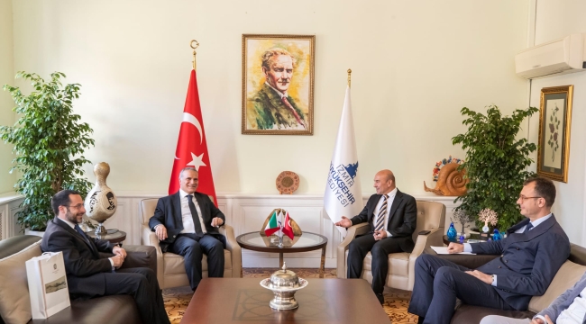 İtalya'nın Türkiye Büyükelçisi Giorgio Marrapodi Soyer'i ziyaret etti